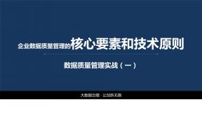 企業(yè)數(shù)據(jù)質(zhì)量管理的核心要素和技術(shù)原則